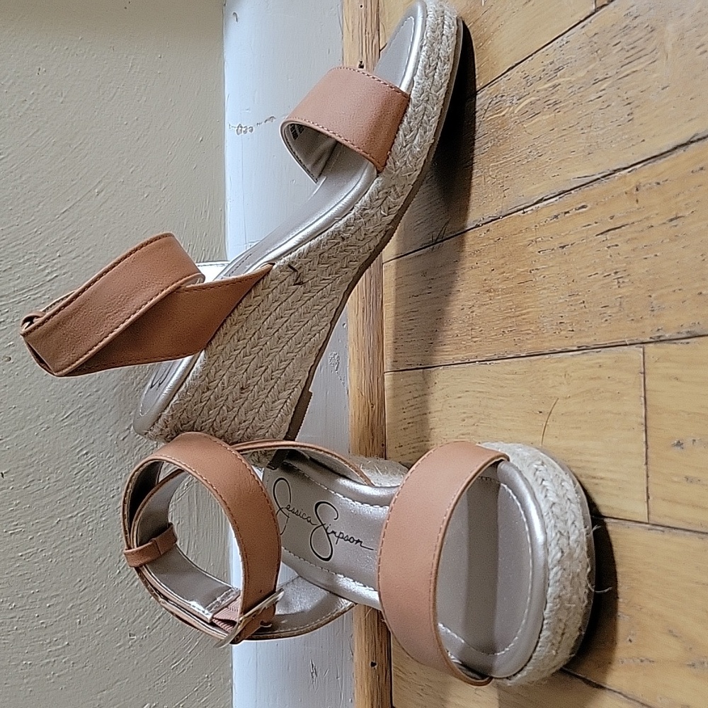 Jessica Simpson Brown Espadrille Wedges